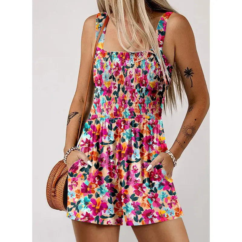 Women 2025 Casual Loose Short Overalls One Piece Sleeveless Jumpsuits