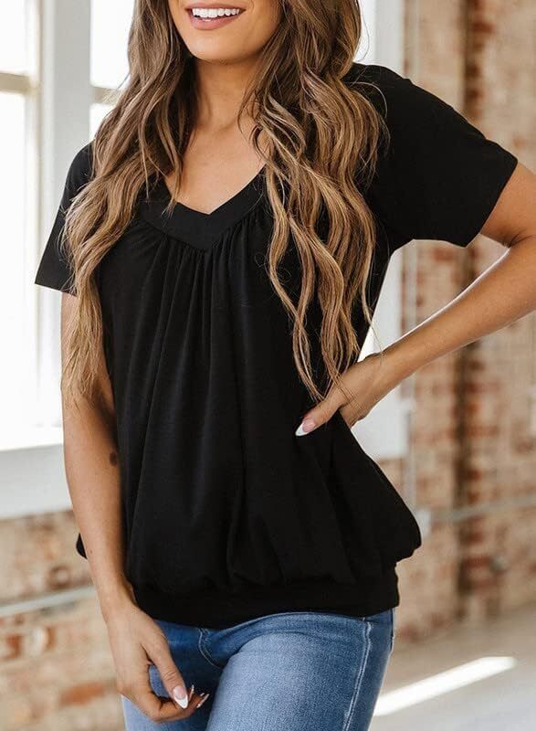 š„Last day promotionš„Women's Casual Summer T Shirts Short Sleeve V Neck Tops Tshirts