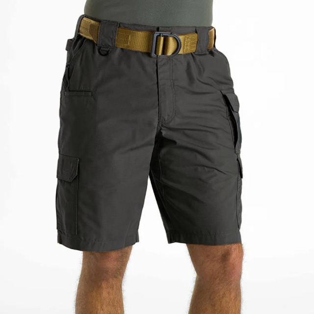 Cotton Stretch Cargo Shorts With Belt