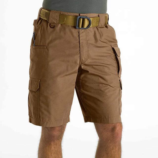 Cotton Stretch Cargo Shorts With Belt