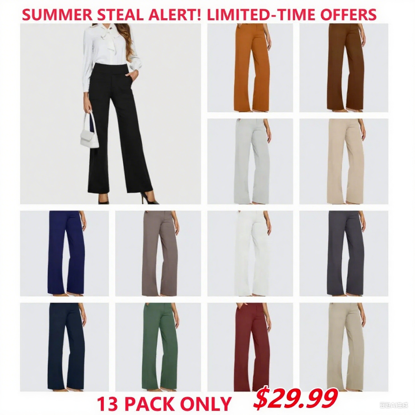 🔥Flash Sale⚡Loose High-Waist Business Casual Pants