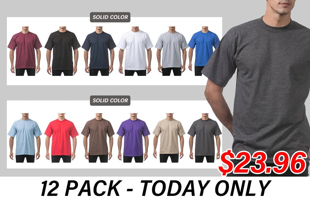 š„Men's Heavyweight Cotton Short Sleeve Crew Neck T-Shirt