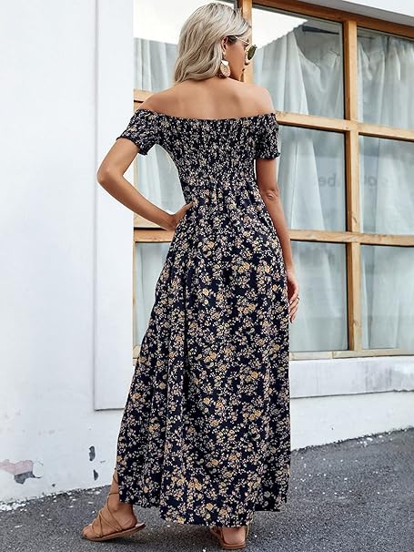 🔥Fall Sale 💃Women's French Vintage Split Thigh A-Line Dress