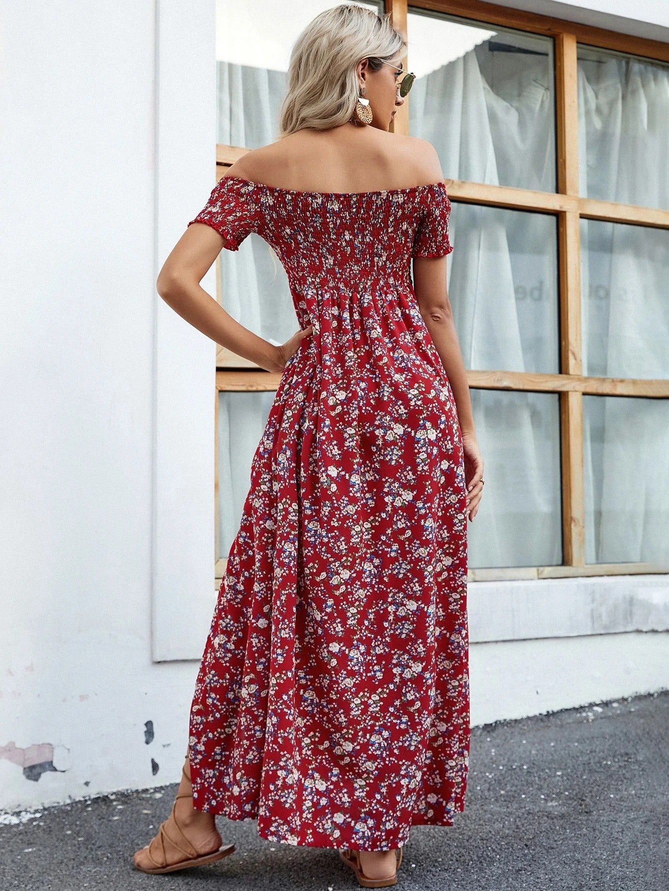 🔥Fall Sale 💃Women's French Vintage Split Thigh A-Line Dress