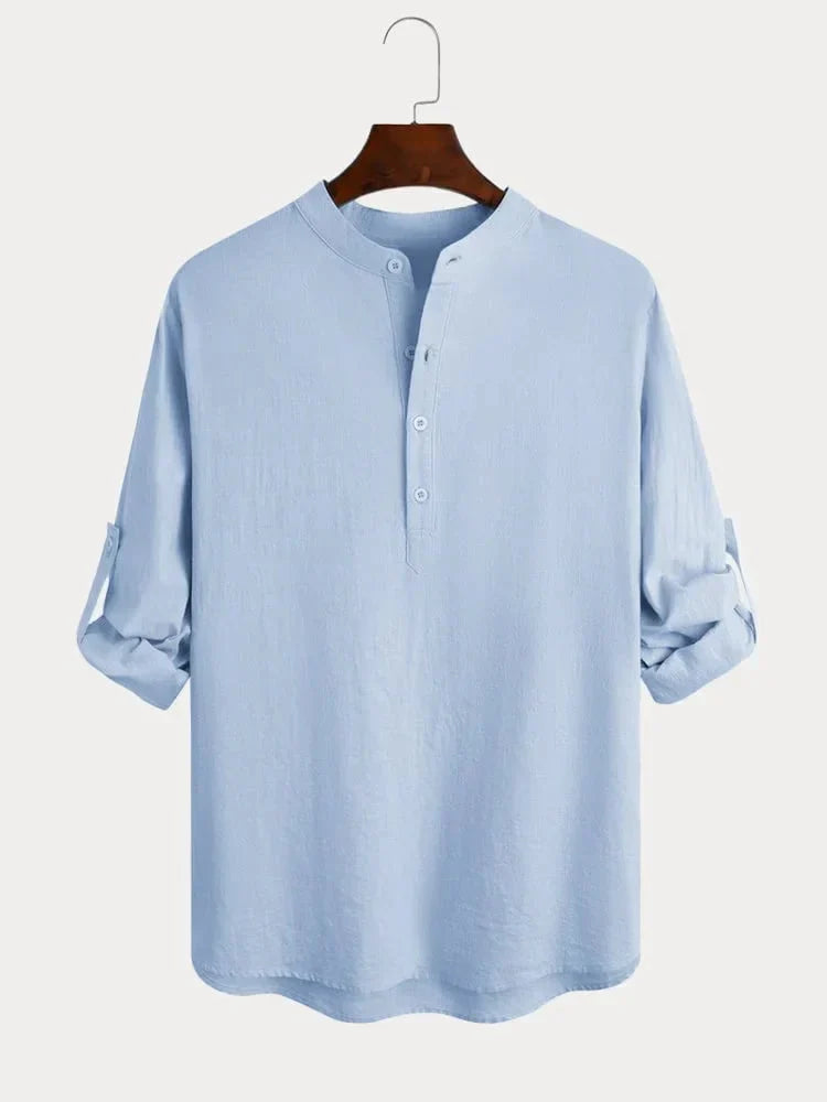 š„ Men's Cotton Linen Casual Long Sleeve Shirt