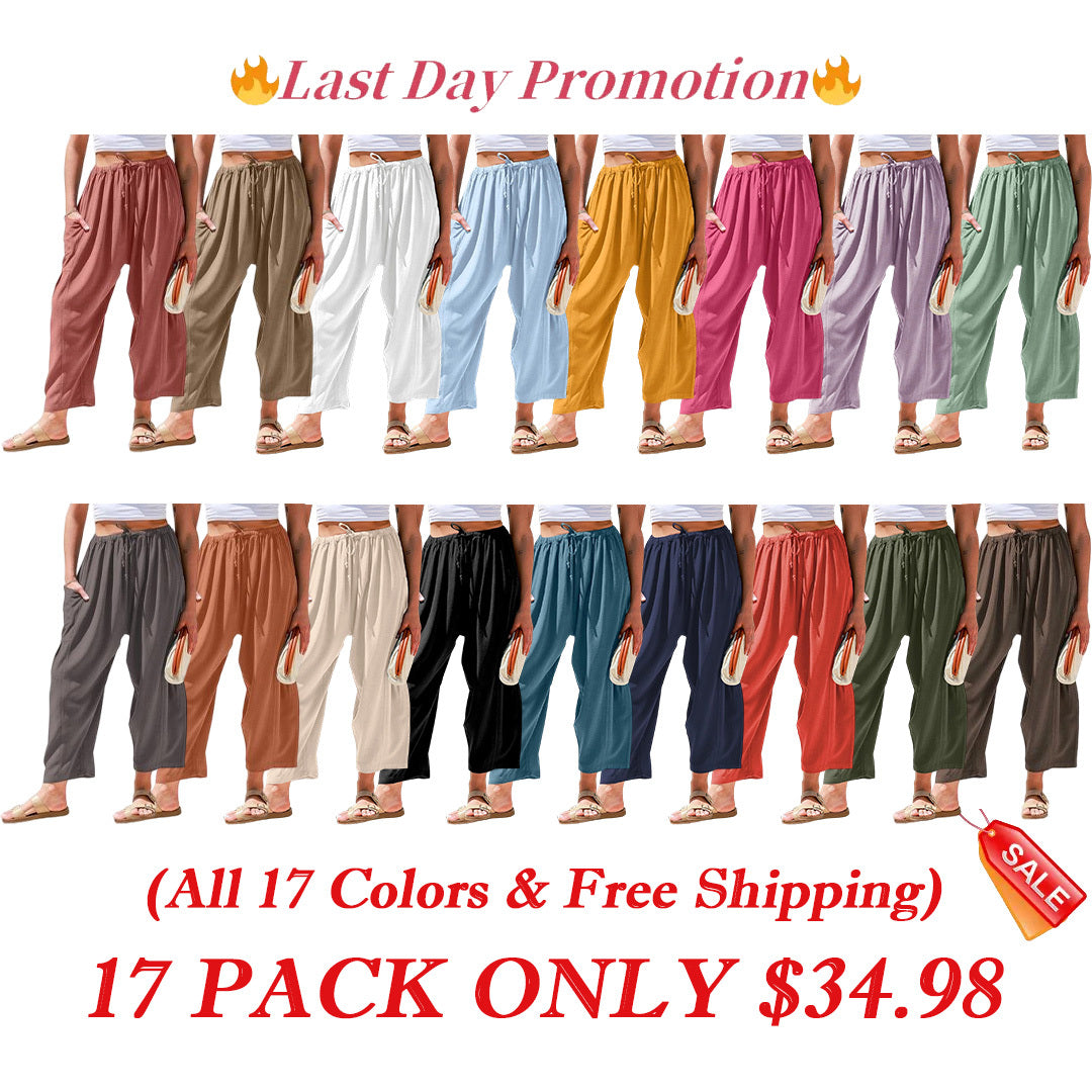 š„FINAL SALEā”Womens Linen Wide Leg Pants