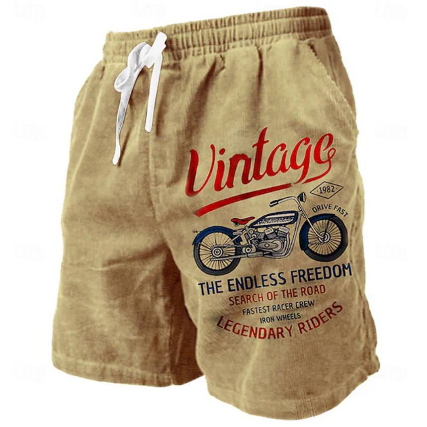 Men's Prints Sweat Shorts Beach Shorts Terry Shorts Mid Waist Retro Vintage Casual Daily Holiday Streetwear Drawstring Elastic Waist