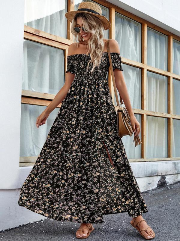 🔥Fall Sale 💃Women's French Vintage Split Thigh A-Line Dress