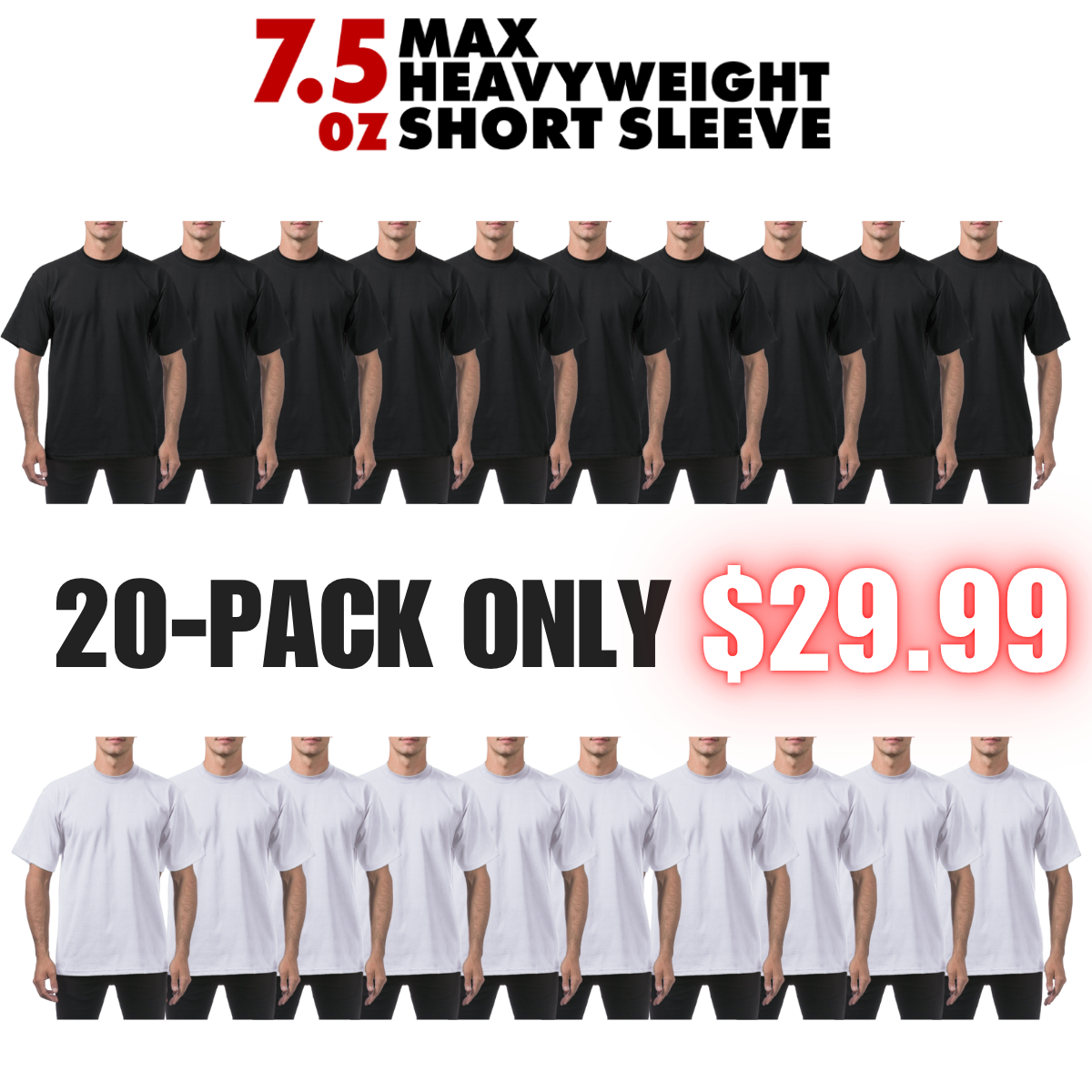 š„Men's 12-Pack Oversized Heavyweight Cotton Short Sleeve Crew Neck T-shirts