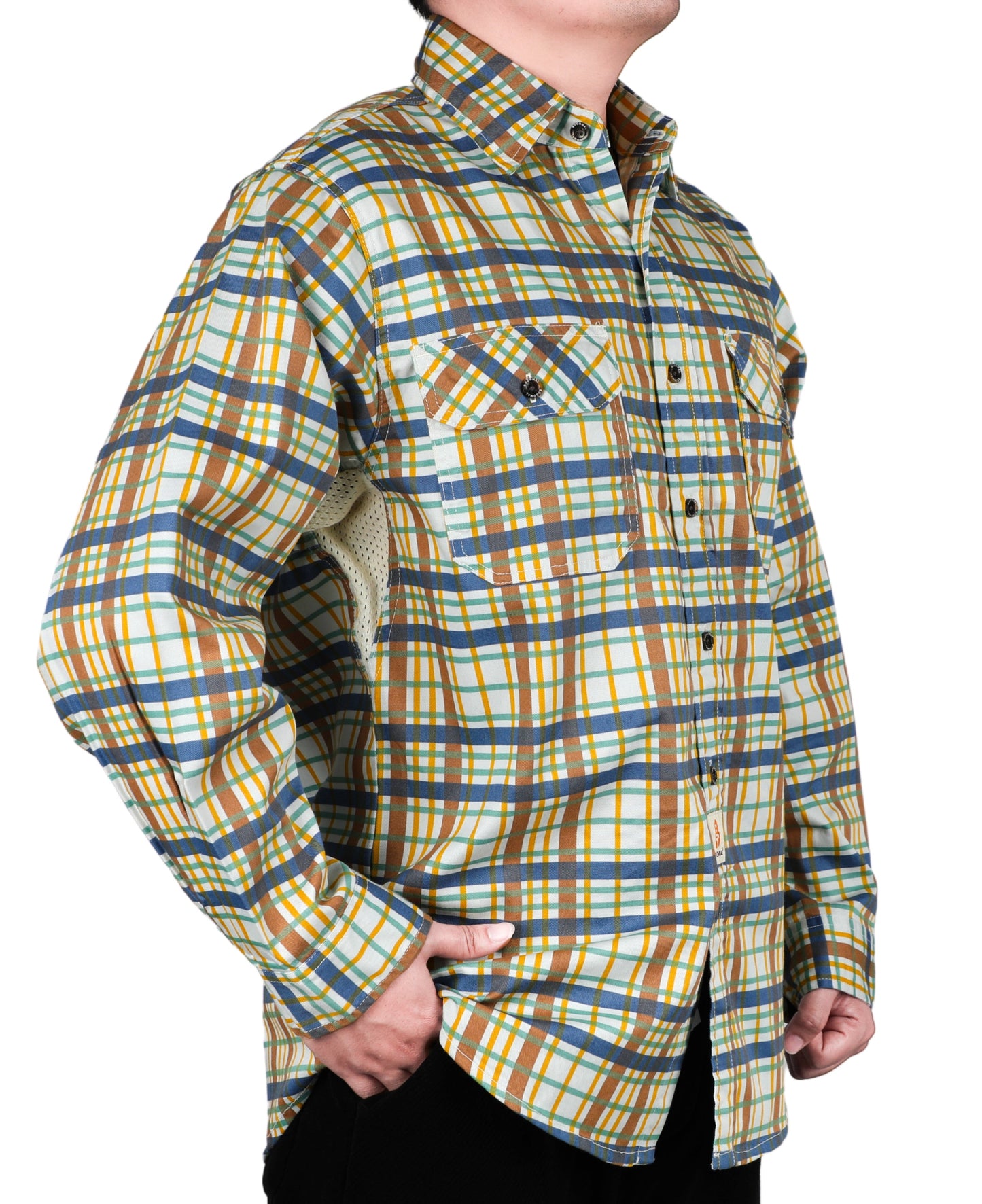 Solid Color Shirts/Vented Mesh Back & Underarm Breathable