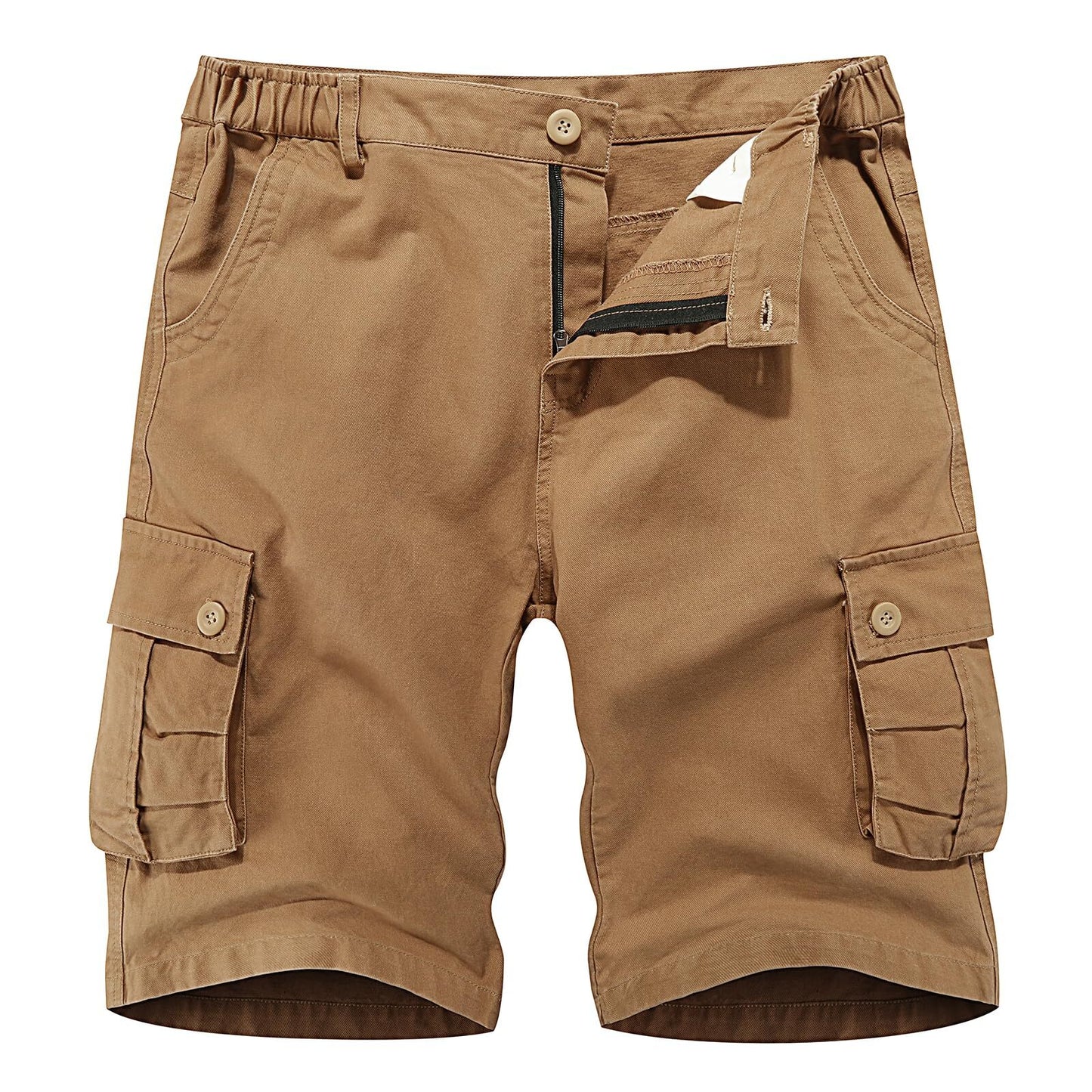 Men's Cargo Shorts Twill Relaxed Fit Multi-Pockets Cotton Outdoor Casual Shorts