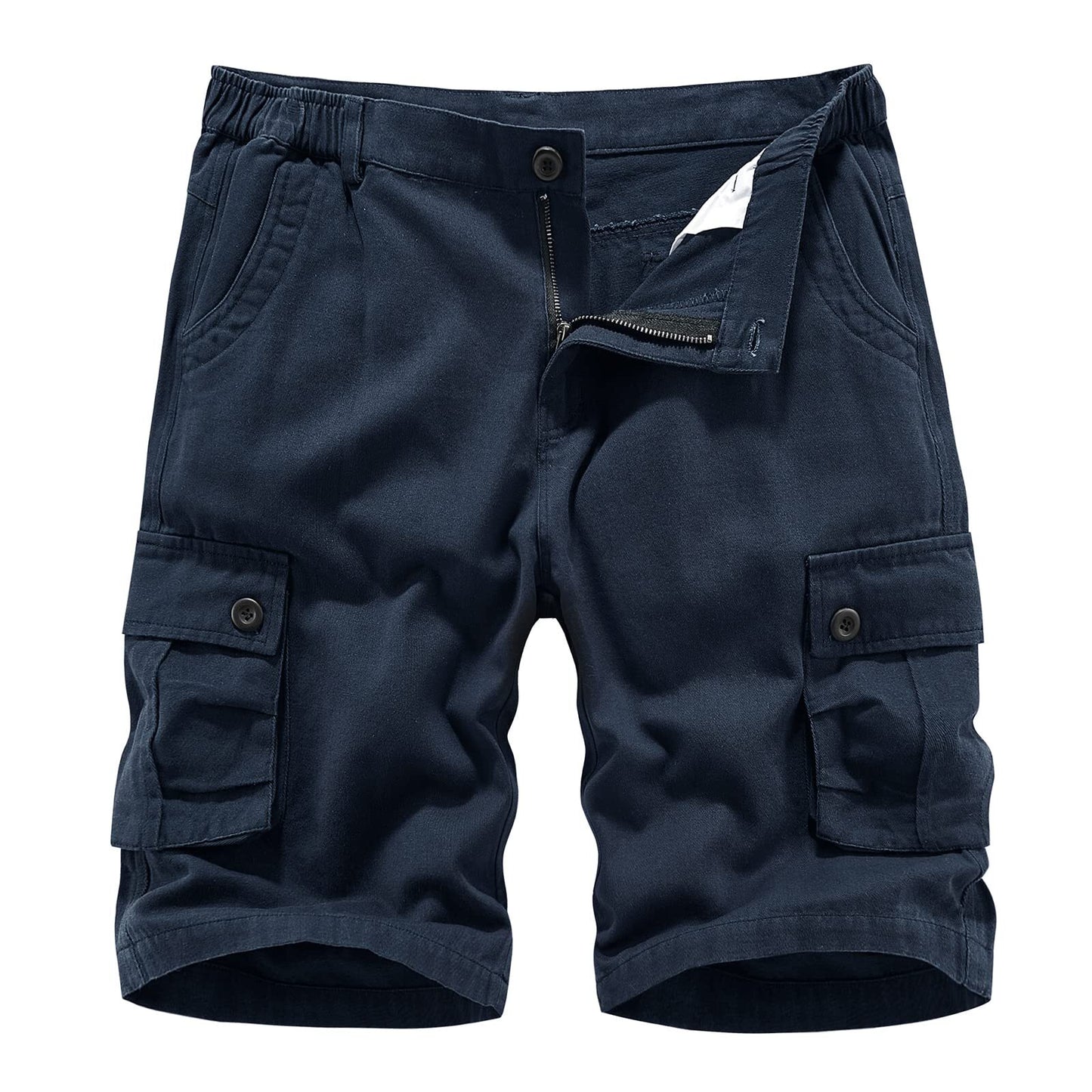 Men's Cargo Shorts Twill Relaxed Fit Multi-Pockets Cotton Outdoor Casual Shorts