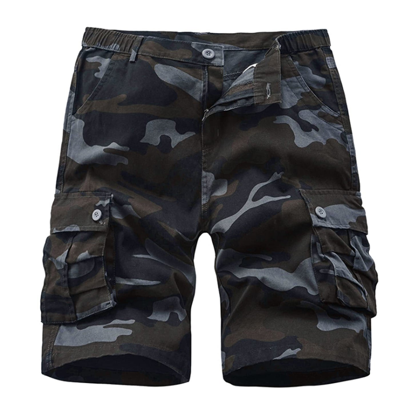 Men's Cargo Shorts Twill Relaxed Fit Multi-Pockets Cotton Outdoor Casual Shorts