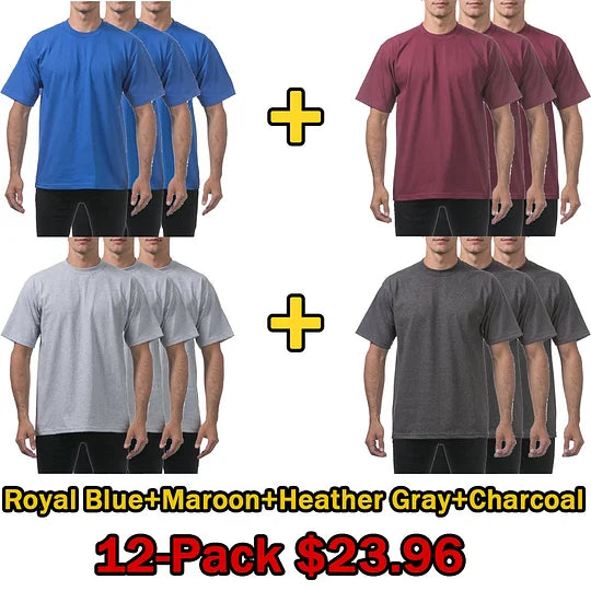 š„Men's Heavyweight Cotton Short Sleeve Crew Neck T-Shirt