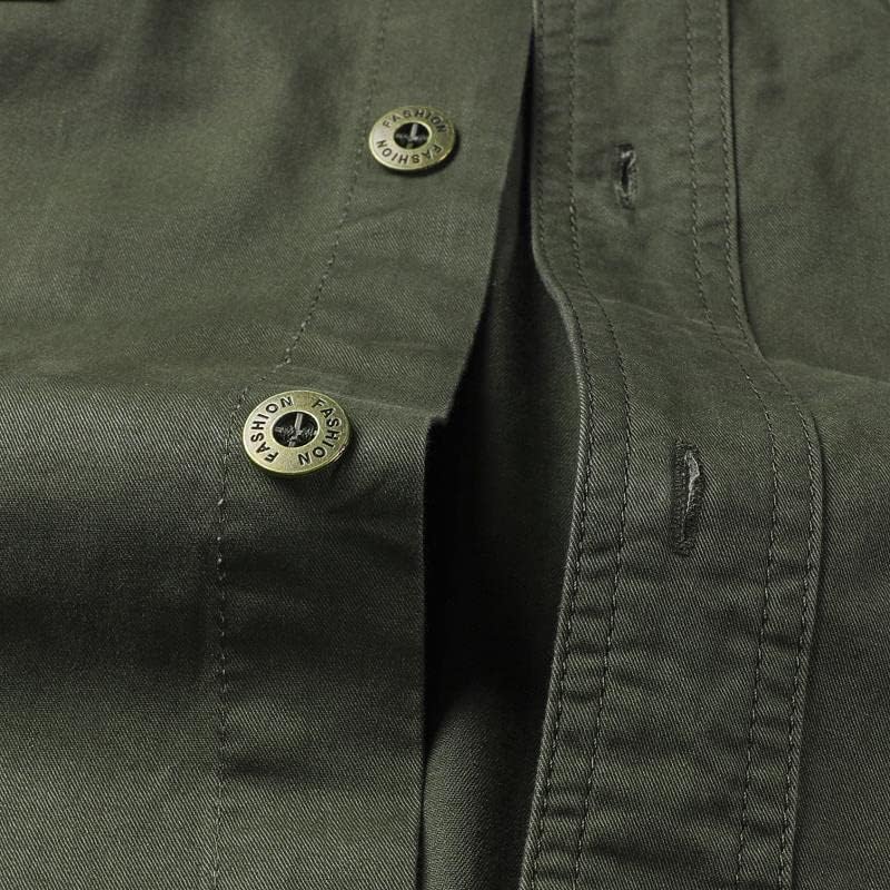 Military Cargo Shirts Men Spring Autumn Cotton Casual Slim Fit Tops Outdoor Long Sleeve Tactical Shirt