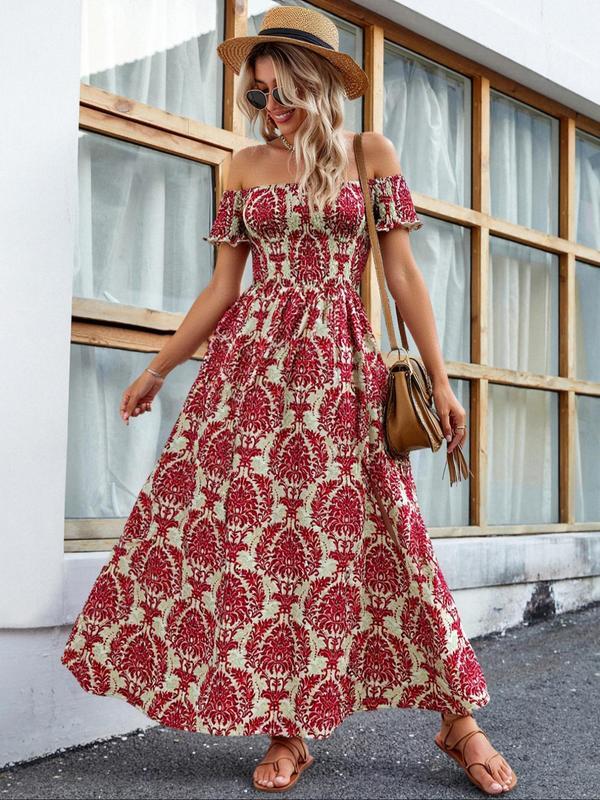 🔥Fall Sale 💃Women's French Vintage Split Thigh A-Line Dress