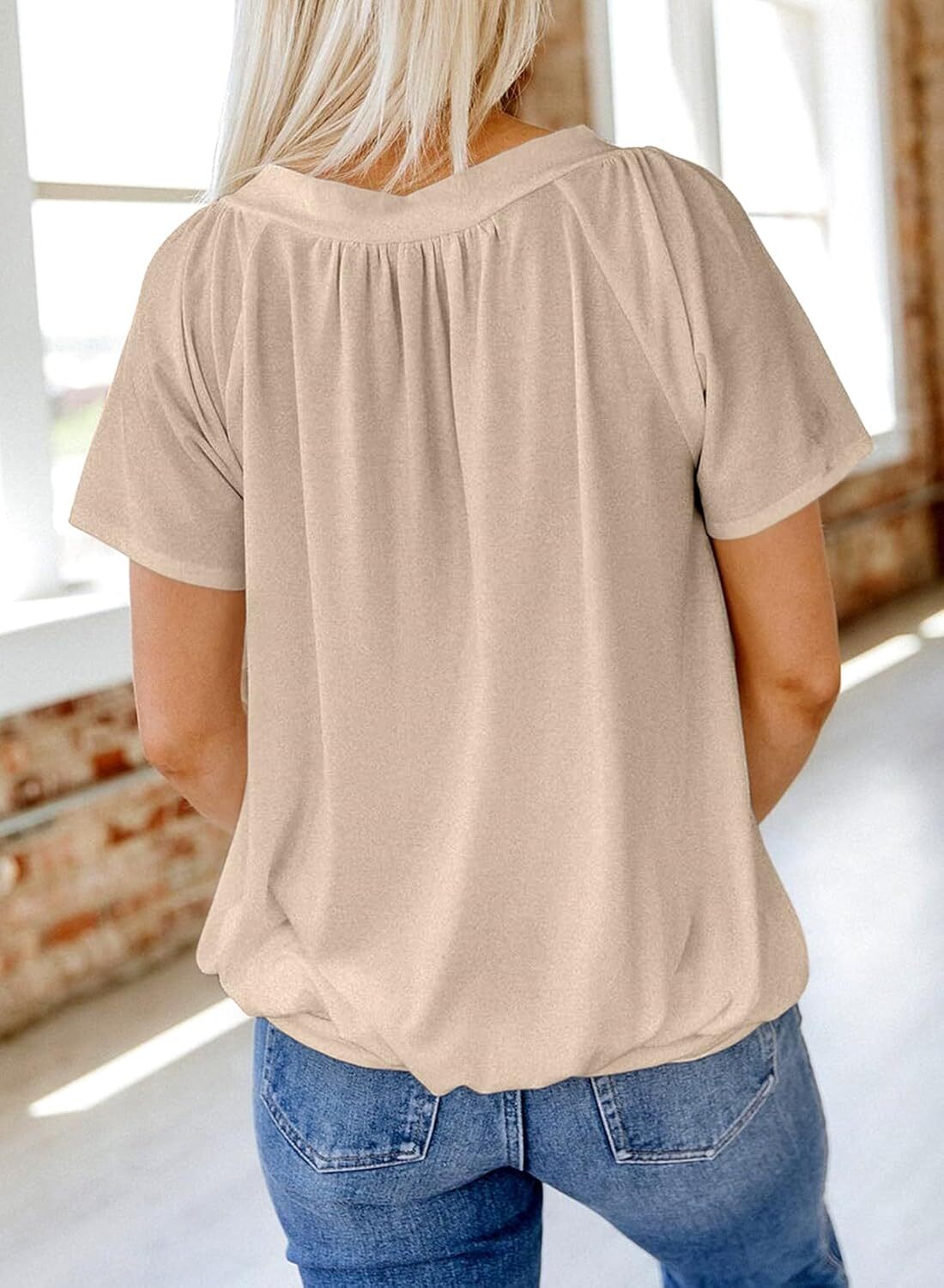 š„Last day promotionš„Women's Casual Summer T Shirts Short Sleeve V Neck Tops Tshirts