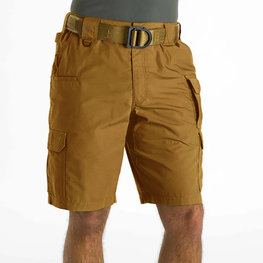 Cotton Stretch Cargo Shorts With Belt