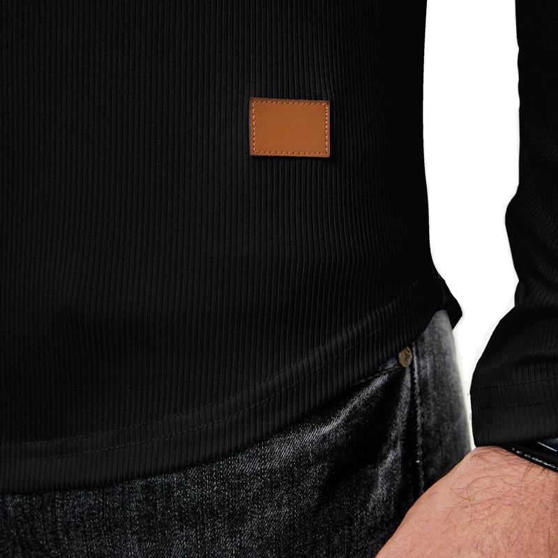 Men's Plain Casual Muscle Shirts for Men Slim Fitted T Shirt V-Neck Longline Ribbed Tees