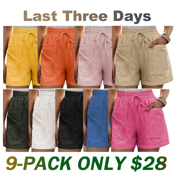🔥Solid Two Pockets Loose Casual Short Pants