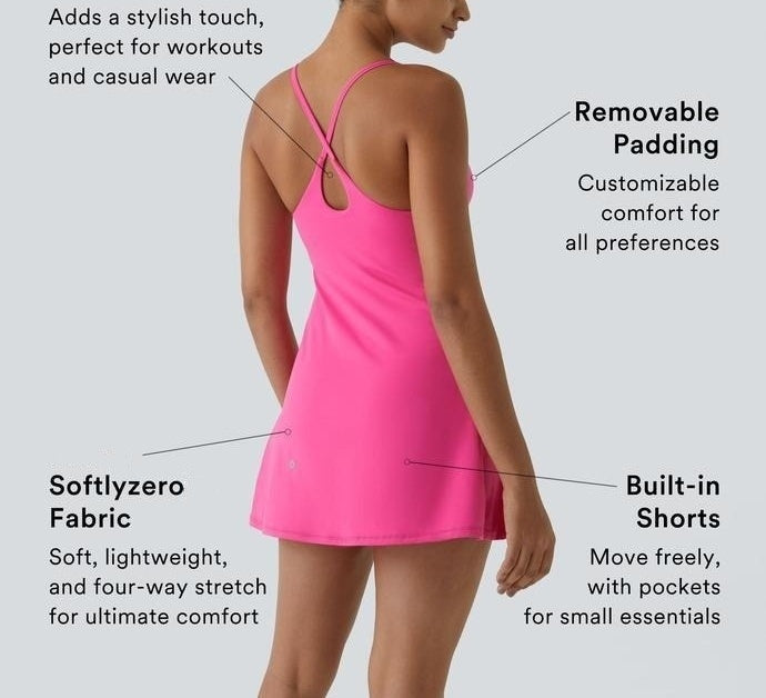 š„Flash Saleā” Softlyzero Plush Backless Active Dress-Easy Peezy