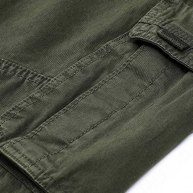 Men's Cargo Pants Cargo Trousers Work Pants Hiking Pants Multi Pocket Straight Leg Plain Moisture Wicking Wearable Full Length Outdoor Daily Camping & Hiking Fashion Streetwear(Belt Included)