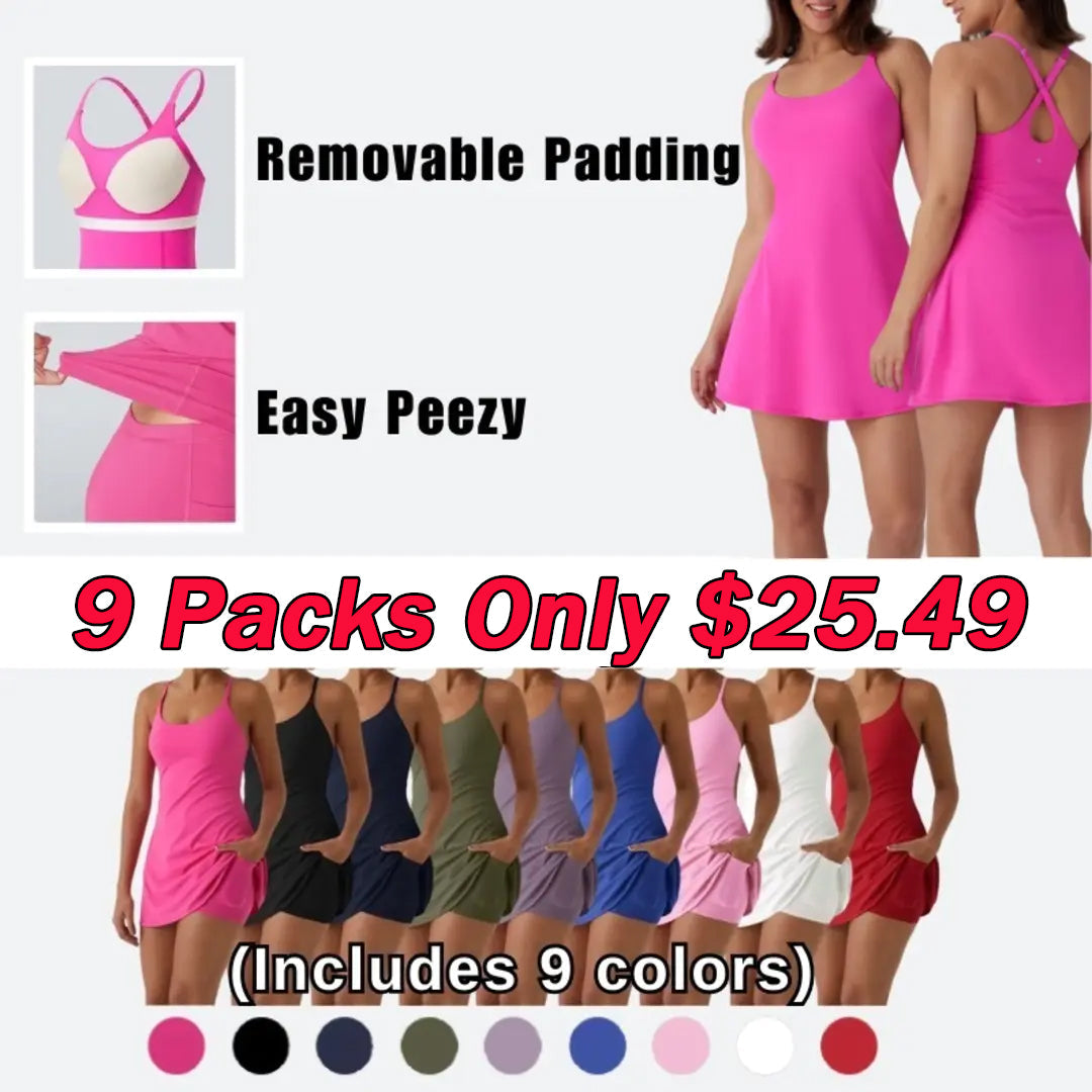 š„Flash Saleā” Softlyzero Plush Backless Active Dress-Easy Peezy