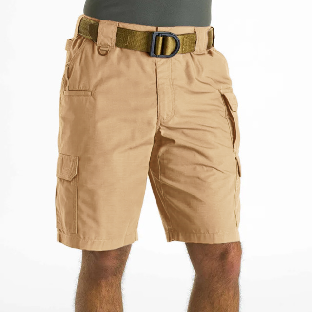 Cotton Stretch Cargo Shorts With Belt