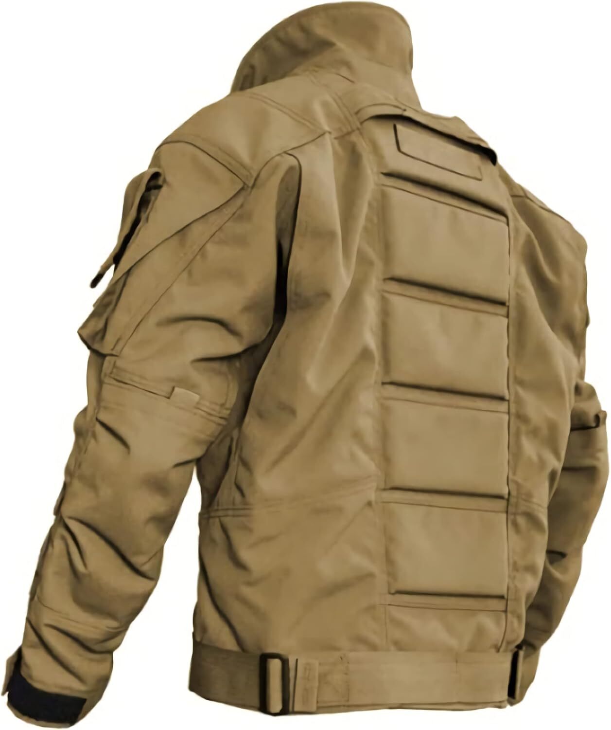 Military Jacket for Men 1000D Cordura Tactical Jacket Hard Shell Water Resistant Army Jacket Coat Hiking Bushcraft