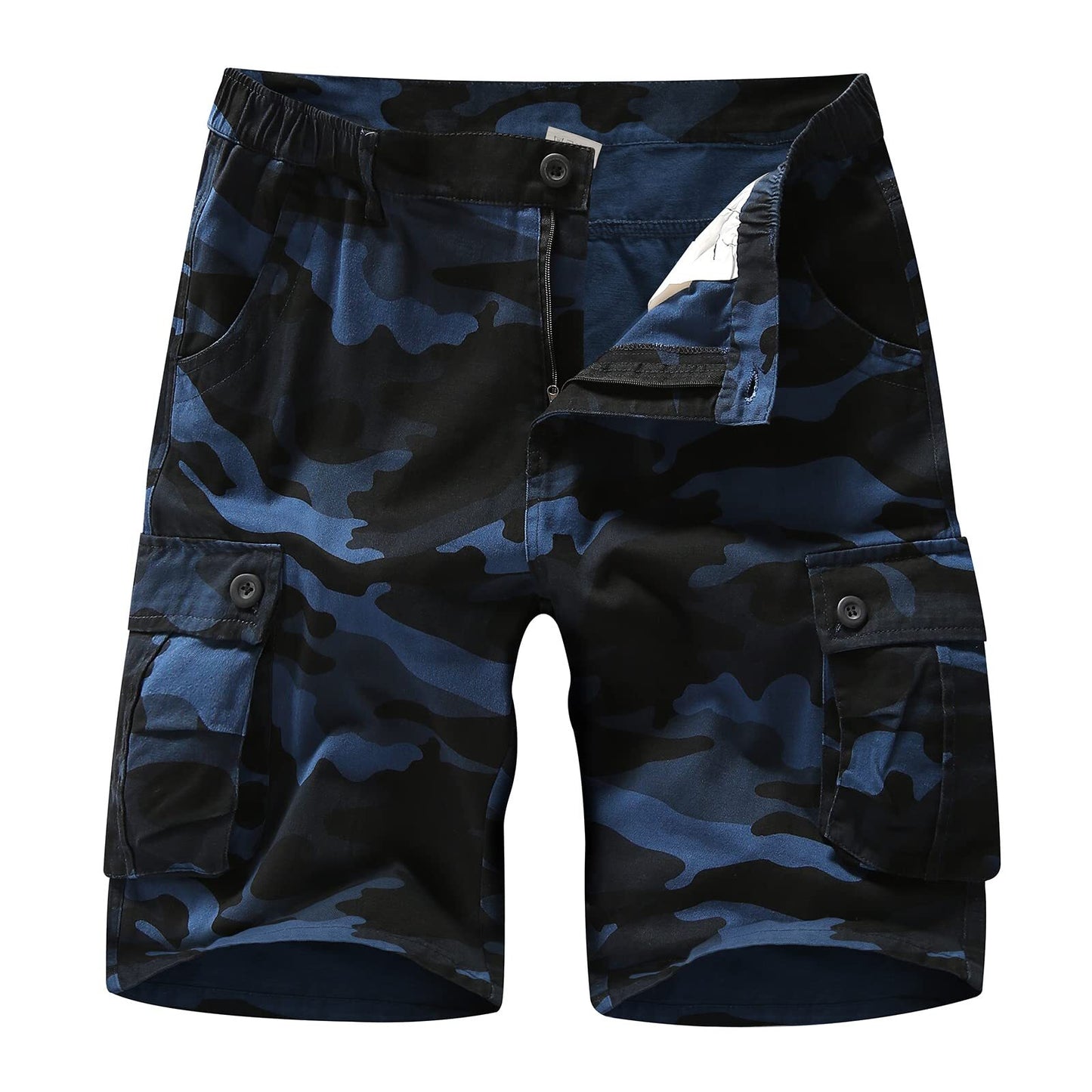 Men's Cargo Shorts Twill Relaxed Fit Multi-Pockets Cotton Outdoor Casual Shorts