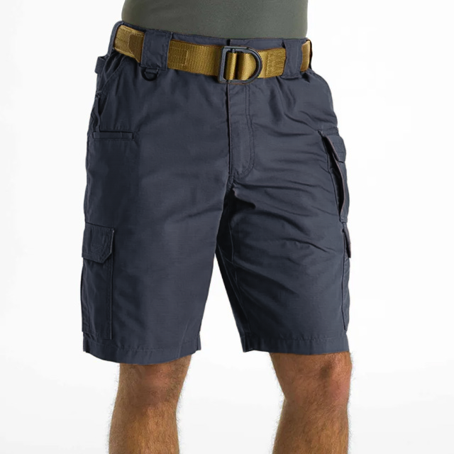 Cotton Stretch Cargo Shorts With Belt