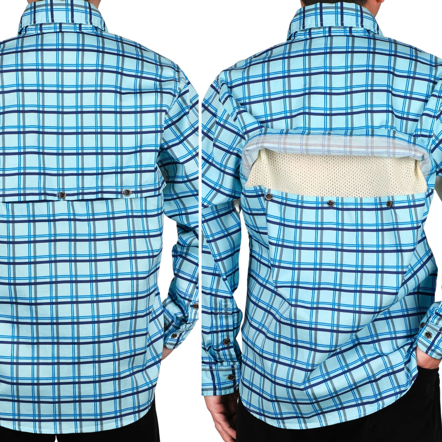 Solid Color Shirts/Vented Mesh Back & Underarm Breathable