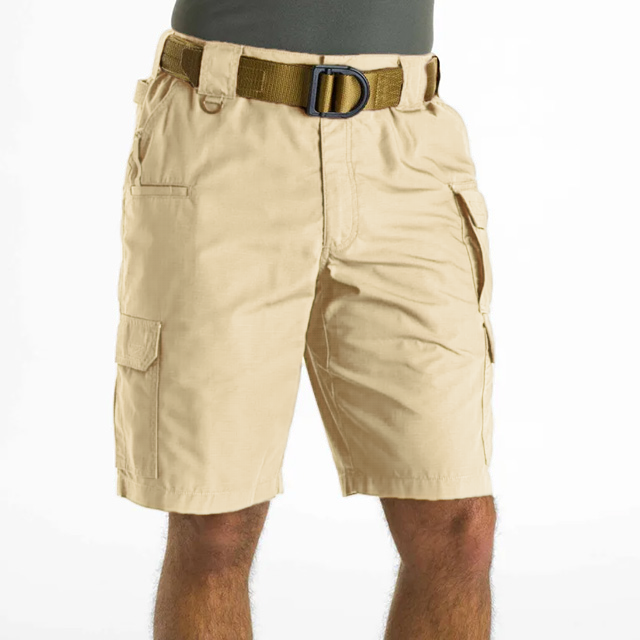 Cotton Stretch Cargo Shorts With Belt