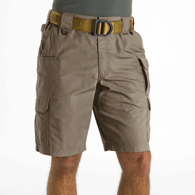Cotton Stretch Cargo Shorts With Belt