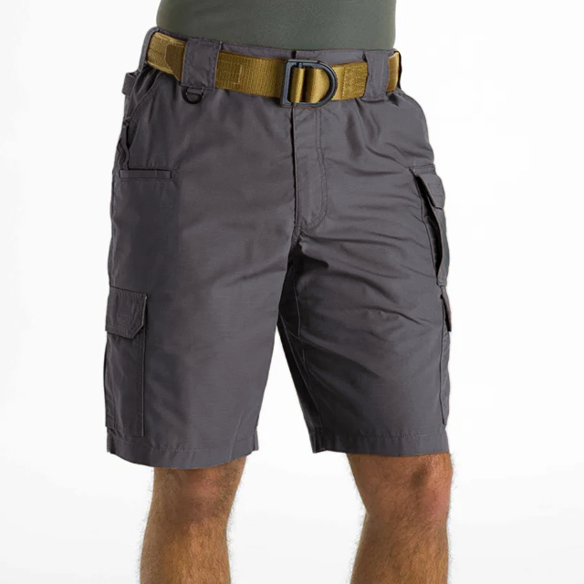 Cotton Stretch Cargo Shorts With Belt
