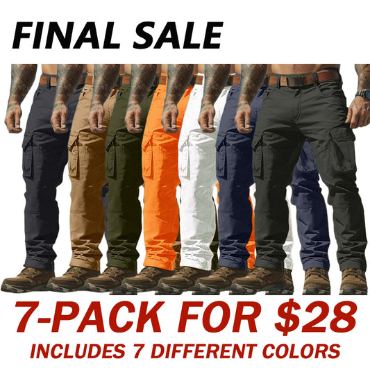 Men's Cargo Pants Cargo Trousers Work Pants Hiking Pants Multi Pocket Straight Leg Plain Moisture Wicking Wearable Full Length Outdoor Daily Camping & Hiking Fashion Streetwear(Belt Included)