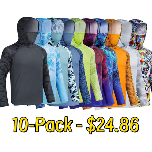 UPF 50+ Sun Protection UV Protection Breathable Cool Hoodie with Mask Neck Gaiter