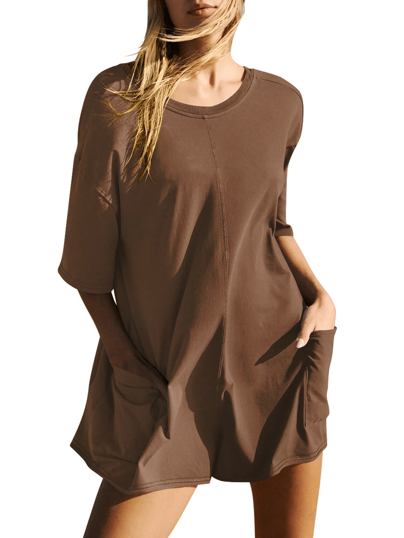 Women's Summer Oversized Reversible Tee Romper