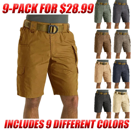 Cotton Stretch Cargo Shorts With Belt
