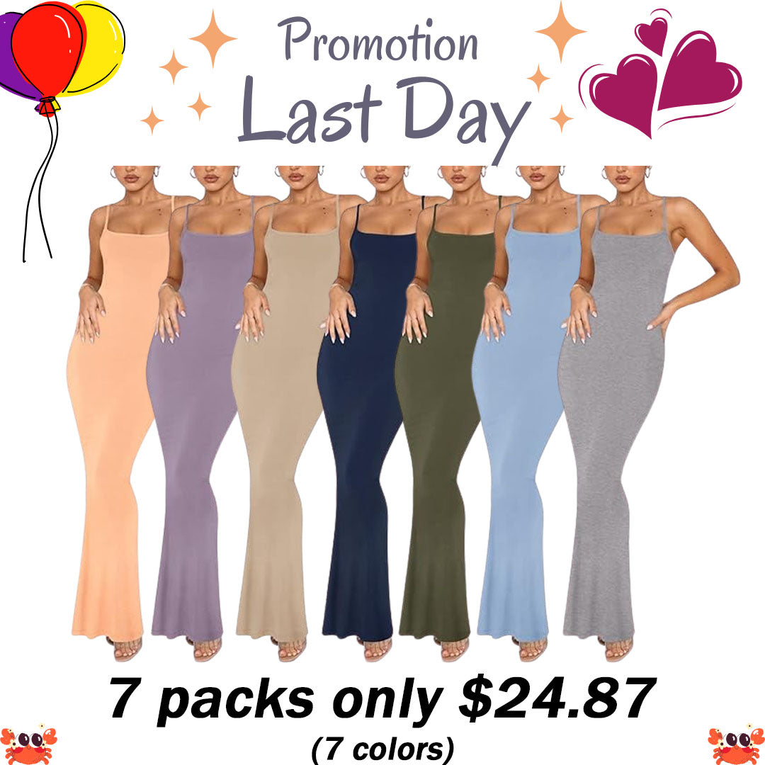 Women's Basic Sexy Lounge Slip Long Dress Elegant Sleeveless Backless Ribbed Bodycon Maxi Dresses