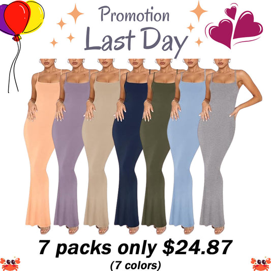 Women's Basic Sexy Lounge Slip Long Dress Elegant Sleeveless Backless Ribbed Bodycon Maxi Dresses