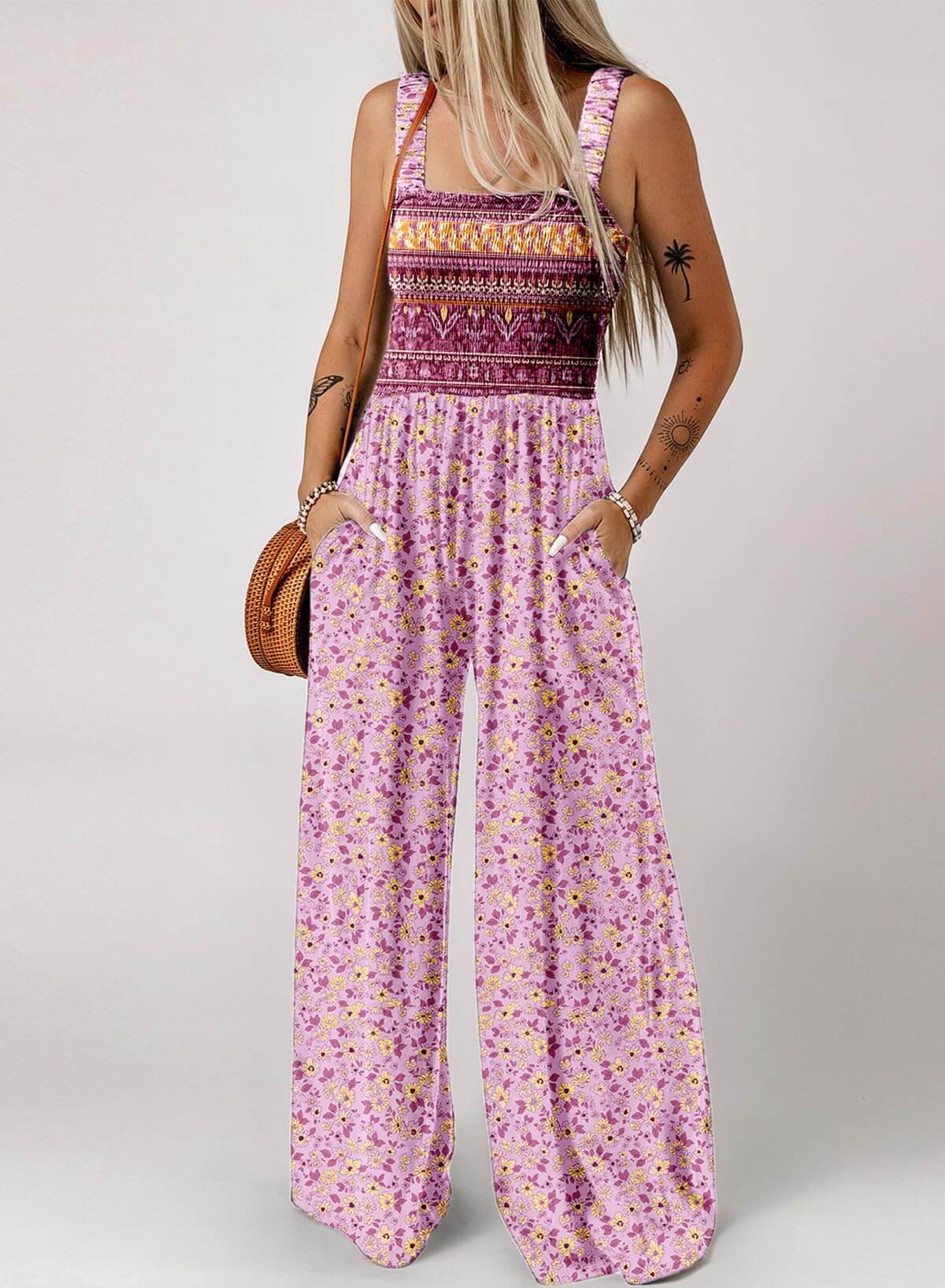 🔥Women's Sleeveless Jumpsuit with Pockets and adjustable straps/🎯Made in USA