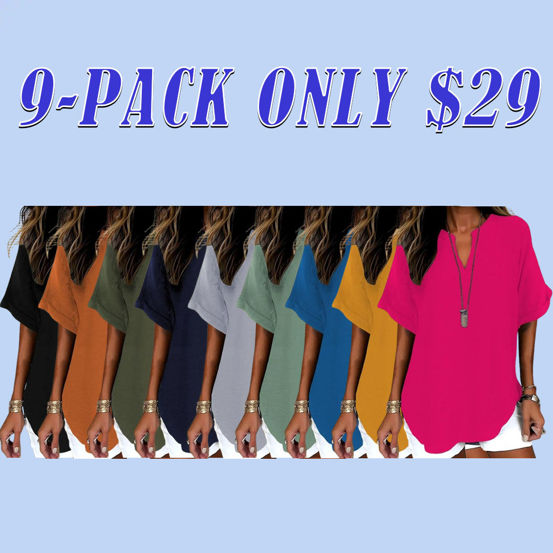 Women's Plain Short Sleeve Blouse, Casual Breathable Solid Color Top for Daily Wear, Ladies Clothes for All Seasons