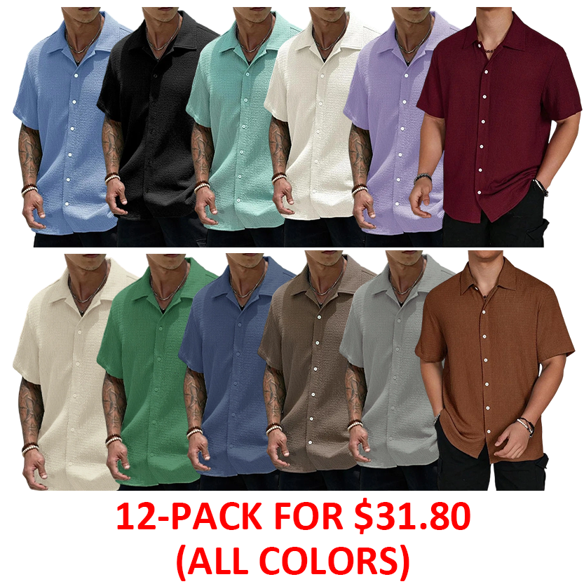 🔥Men's Textured Knit Shirt