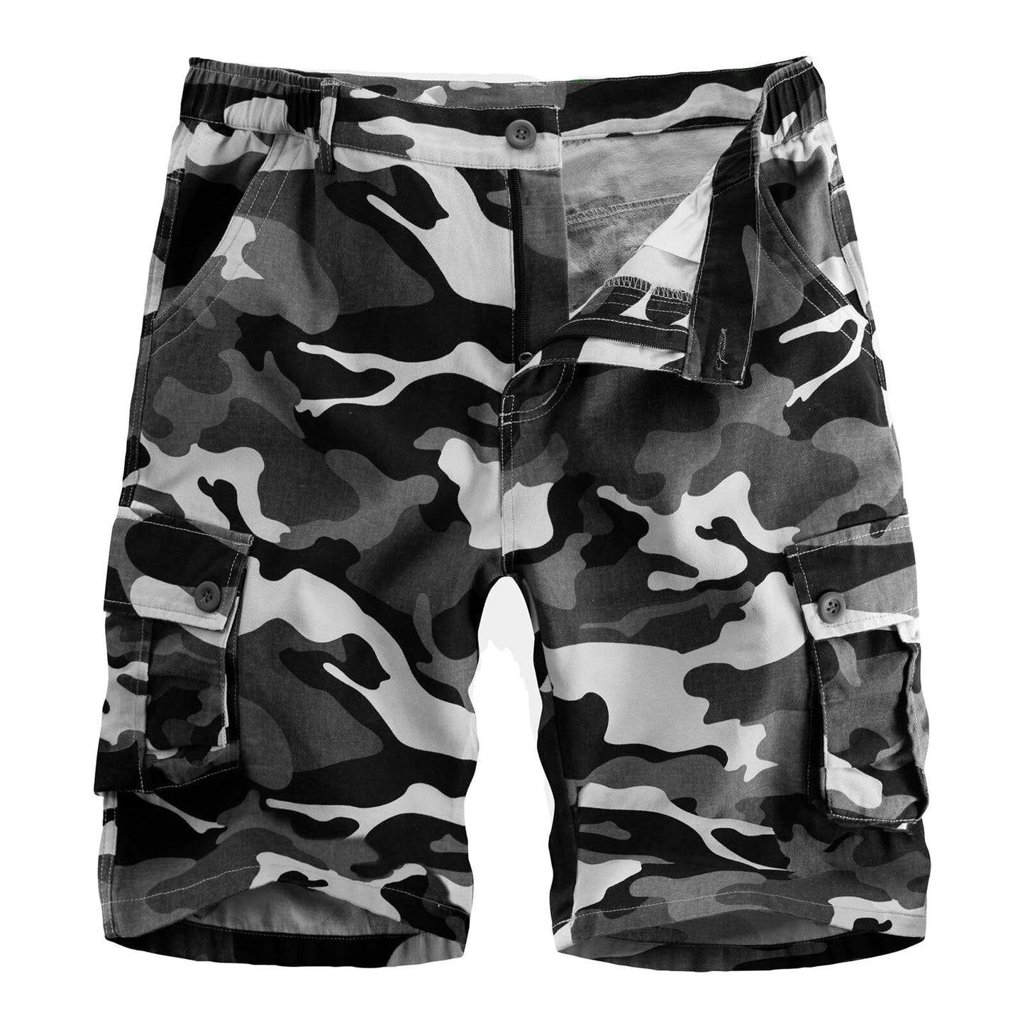 Men's Cargo Shorts Twill Relaxed Fit Multi-Pockets Cotton Outdoor Casual Shorts