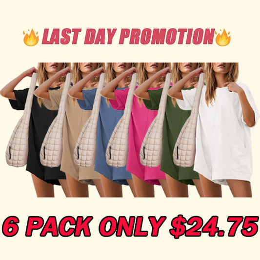 Women's Summer Oversized Reversible Tee Romper
