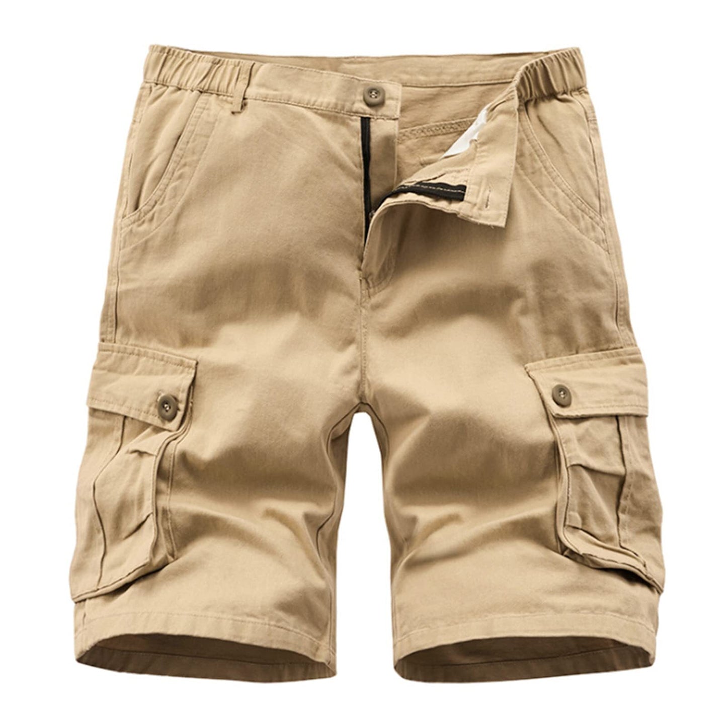 Men's Cargo Shorts Twill Relaxed Fit Multi-Pockets Cotton Outdoor Casual Shorts