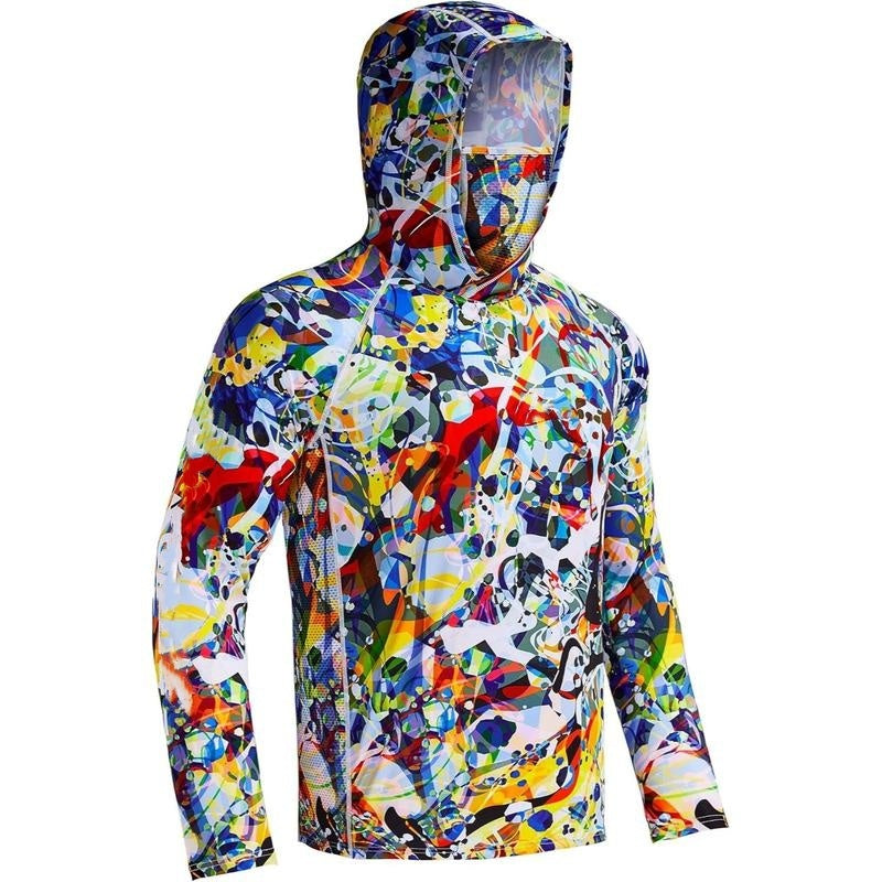 UPF 50+ Sun Protection UV Protection Breathable Cool Hoodie with Mask Neck Gaiter